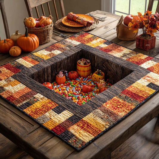 Candy Harvest Cellar Quilted Table Topper