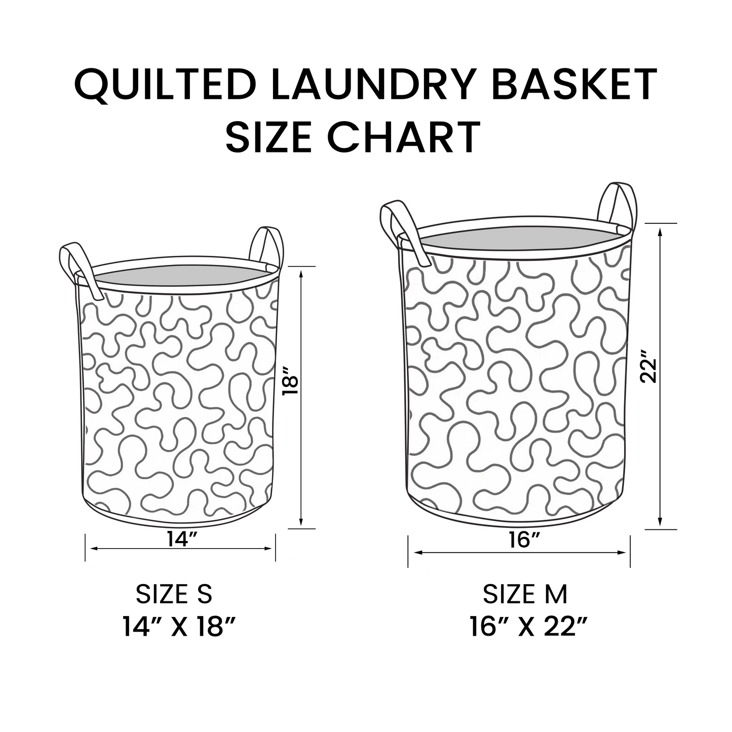 Gentle Sea Foam Quilted Laundry Basket