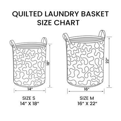 Gentle Sea Foam Quilted Laundry Basket
