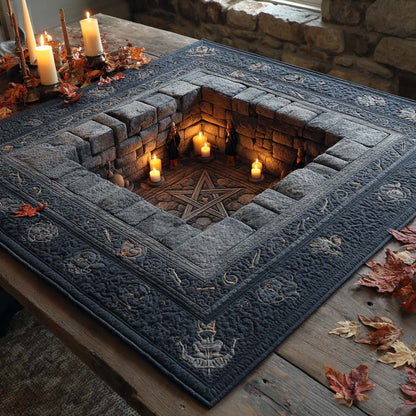 Occult Sigil Cellar Quilted Table Topper
