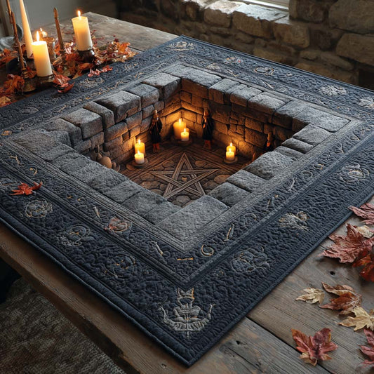 Occult Sigil Cellar Quilted Table Topper