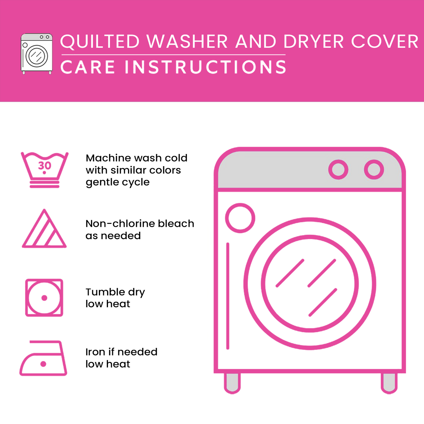 Barkside Magic Quilted Washer and Dryer Cover