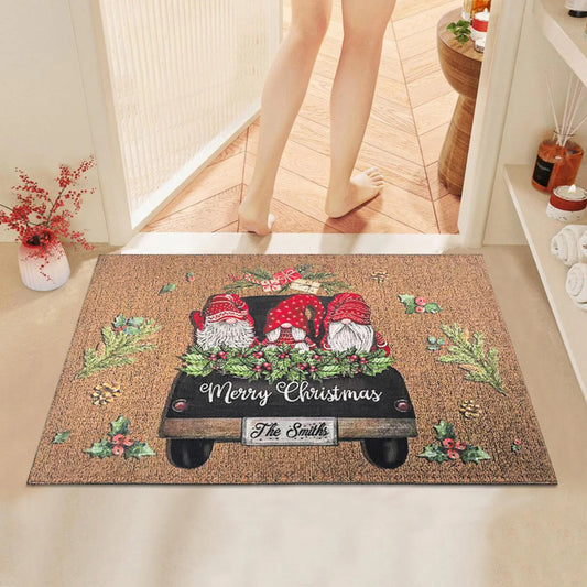 Gnome Sweet Gnome Christmas Welcome Mat