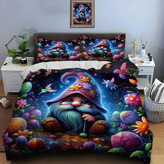Enchanted Easter Gnome Duvet Set
