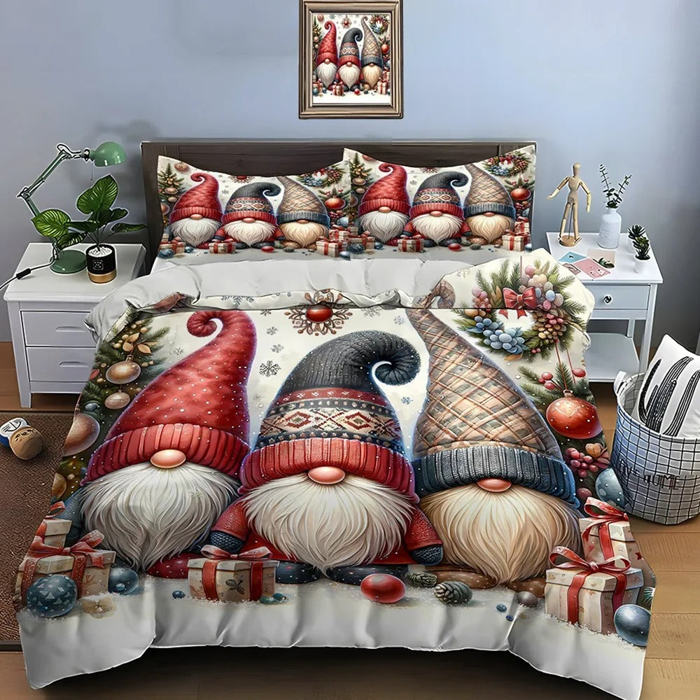 Cozy Nordic Gnomes Duvet Set
