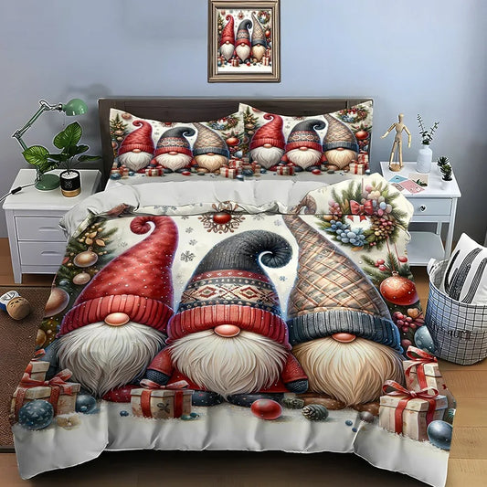 Cozy Nordic Gnomes Duvet Set