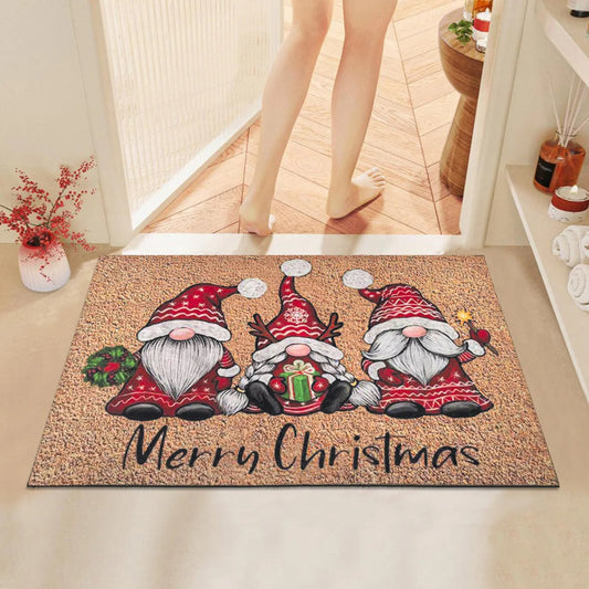 Nordic Gnomes Yuletide Welcome Mat