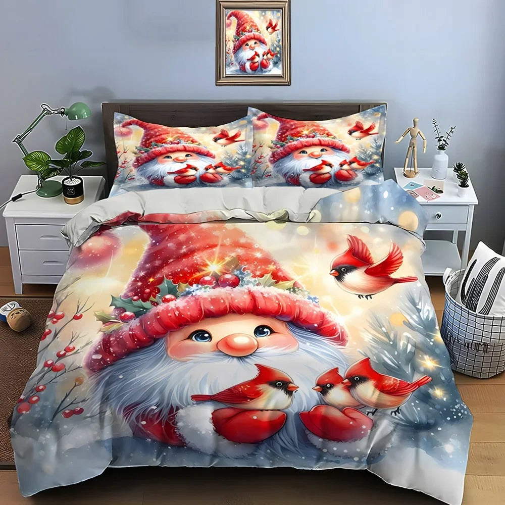 Rainbow Easter Gnome Duvet Set