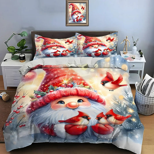Rainbow Easter Gnome Duvet Set