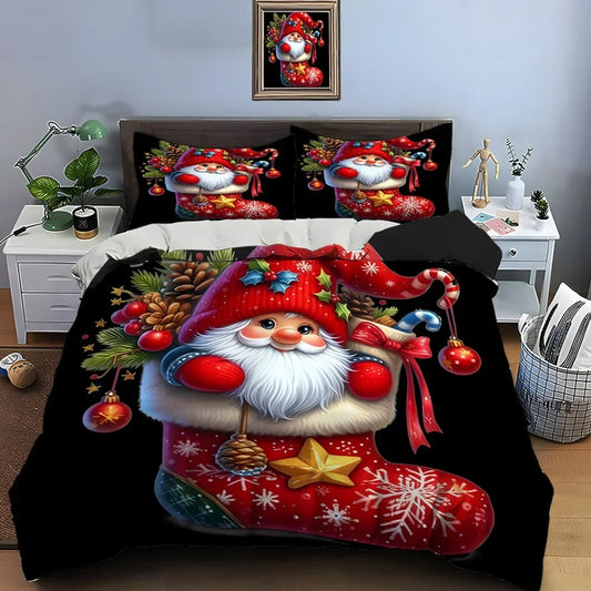 Christmas Stocking Santa Duvet Set